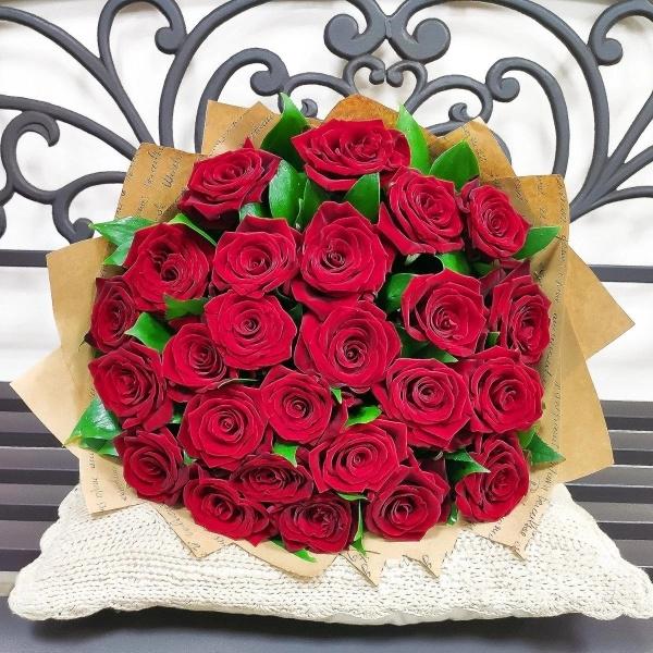 25 красных роз артикул букета  166725krv